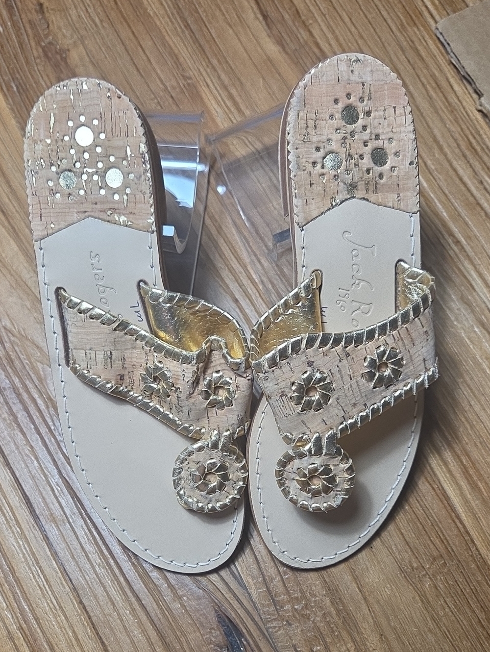 Jack Rogers Gold Cork Bennett Sandal - Metallic Gold